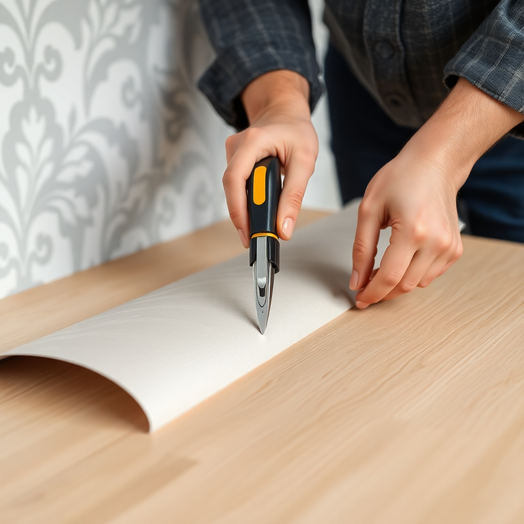 Découpe du papier peint