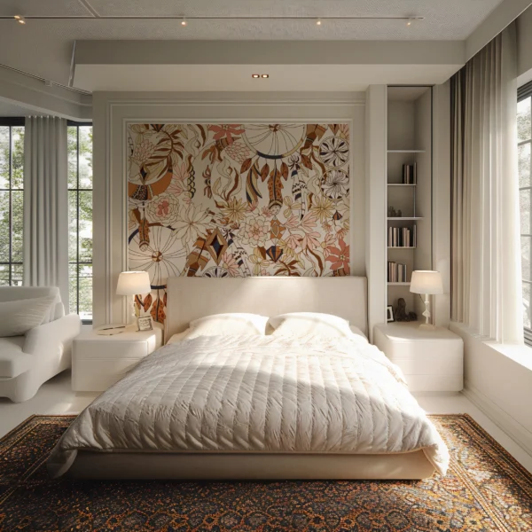 Papier Peint Bohème Moderne Abstrait Naturel Beige – Gallery