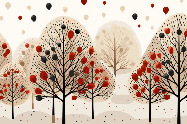 Papier Peint Forêt de Sapins Naturaliste Vert – Wallpaper