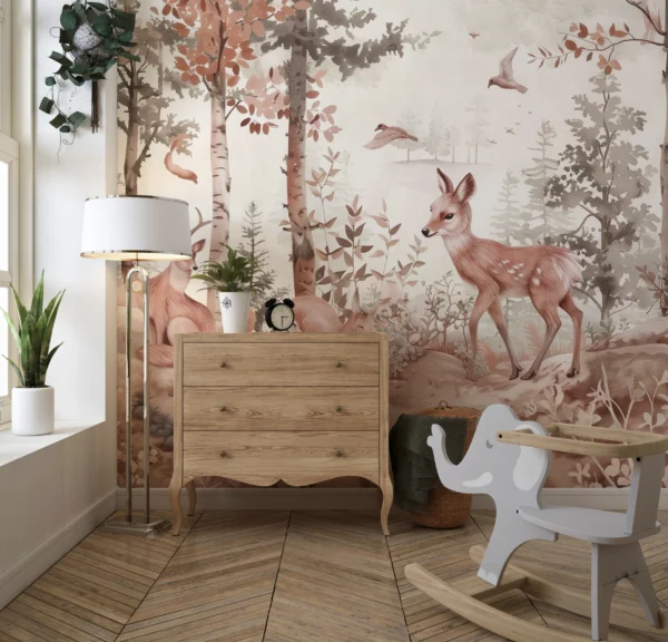 Papier Peint Forêt Dense Naturel Onirique – Main