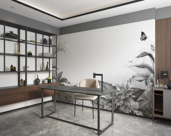 Papier Peint Forêt Luxuriante Scandinave Vert – Gallery