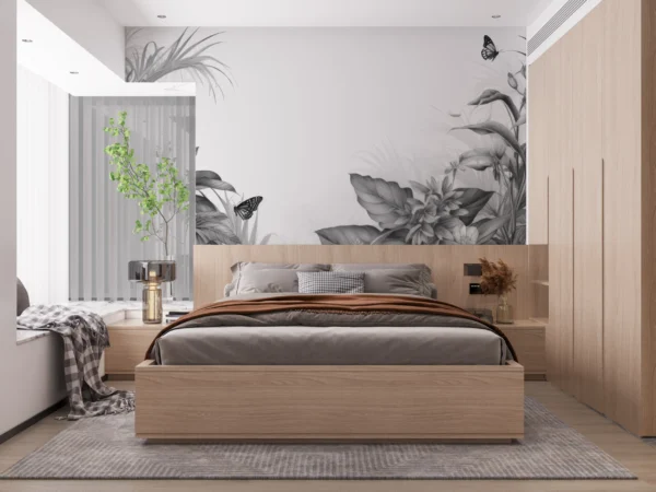 Papier Peint Forêt Luxuriante Scandinave Vert – Gallery