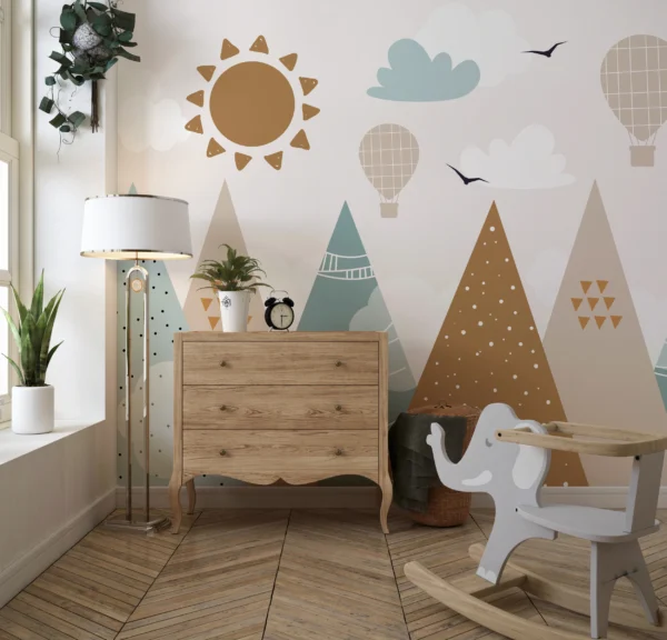 Papier Peint Géométrique Coloré Scandinave Enfant – Gallery