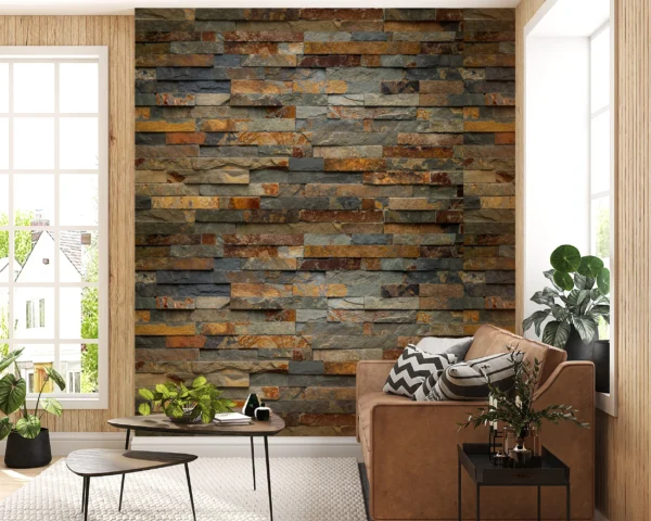 Papier Peint Imitation Pierre Rustique Industriel – Gallery