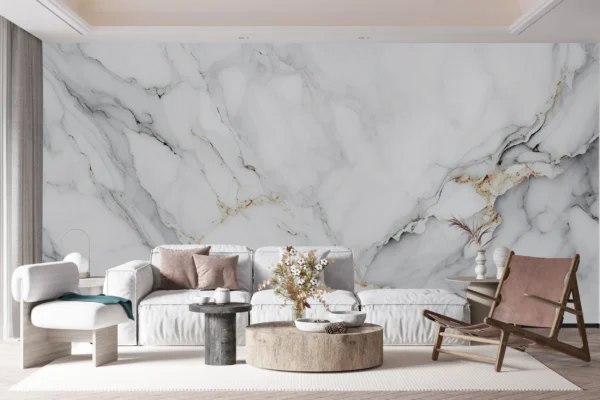 Papier Peint Marbre Luxueux Élégant Gris Beige – Gallery