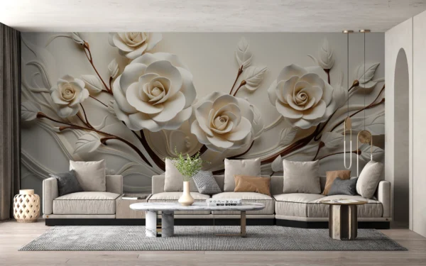 Papier Peint Moderne Minimaliste Effet 3D – Gallery