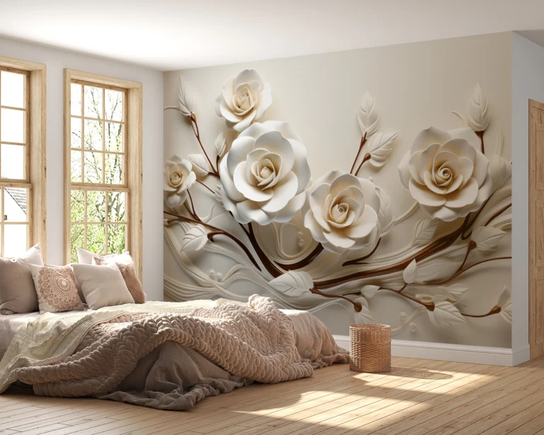 Papier Peint Moderne Minimaliste Effet 3D – Main