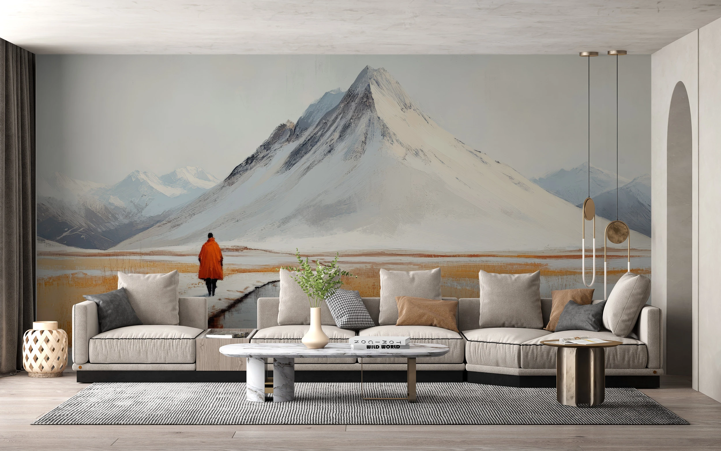 Papier Peint Montagneux Minimaliste Scandinave - Gallery - AURAMUR Papier Peint Montagneux Minimaliste Scandinave – Gallery