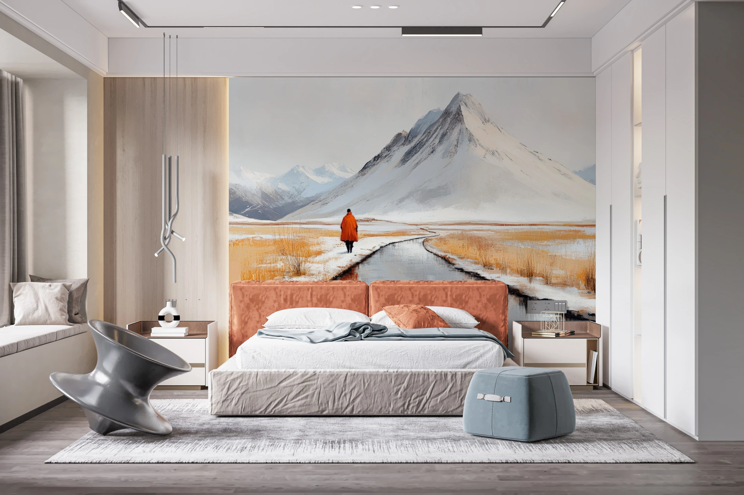 Papier Peint Montagneux Minimaliste Scandinave - Gallery - AURAMUR Papier Peint Montagneux Minimaliste Scandinave – Gallery