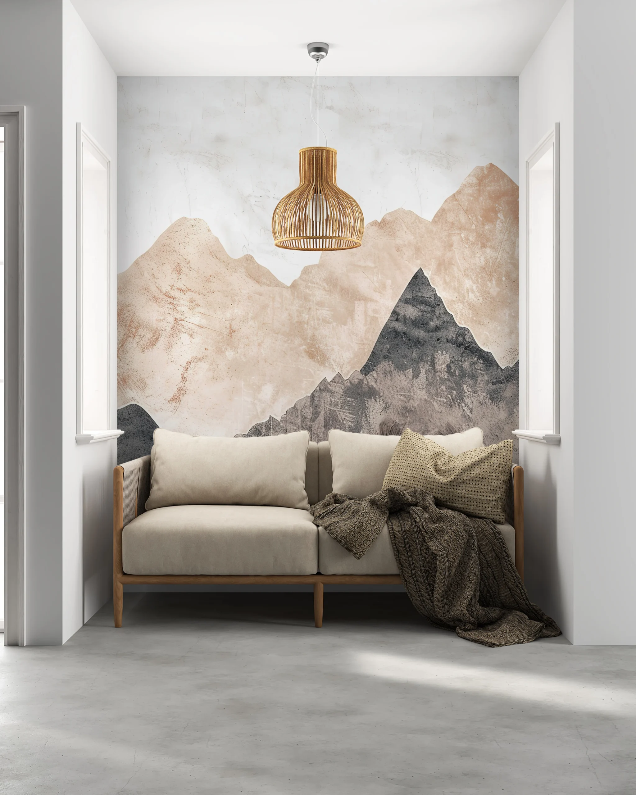 Papier Peint Montagneux Moderne Minimaliste - Gallery - AURAMUR Papier Peint Montagneux Moderne Minimaliste – Gallery