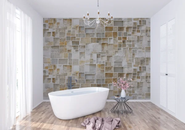 Papier Peint Pierre Rustique Naturel Beige Clair – Gallery