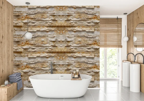 Papier Peint Rustique Pierre Naturelle Beige Clair – Gallery