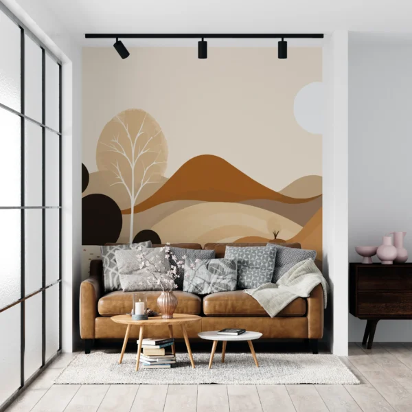 Papier Peint Végétal Scandinave Beige Clair – Gallery