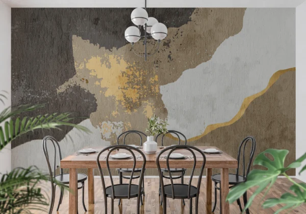 Papier Peint Abstrait Contemporain Beige Clair – Gallery