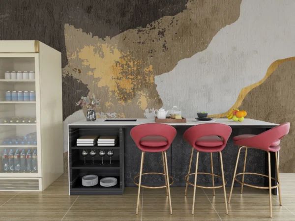 Papier Peint Abstrait Contemporain Beige Clair – Gallery