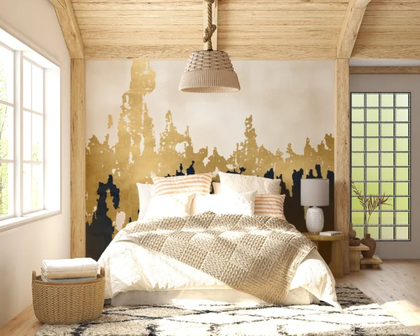 Papier Peint Botanique Moderne Beige Clair – Gallery