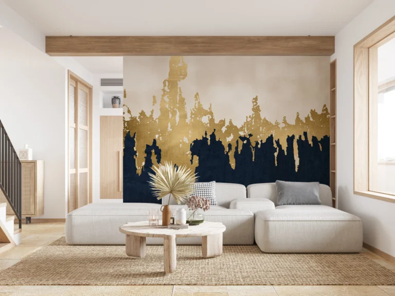 Papier Peint Botanique Moderne Beige Clair – Main