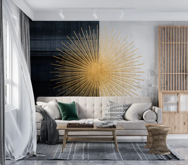 Papier Peint Botanique Moderne Vert Apaisant – Gallery