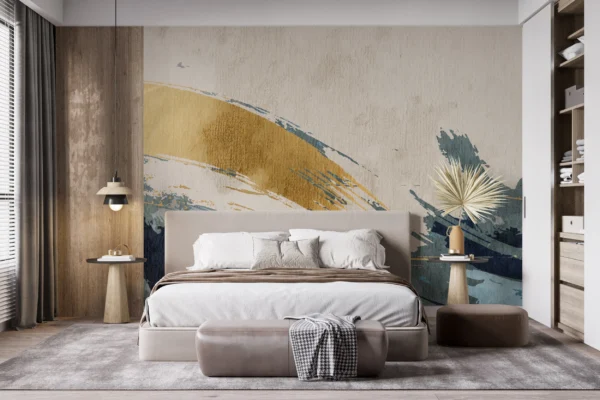 Papier Peint Floral Épuré Bleu Marine Chic – Gallery