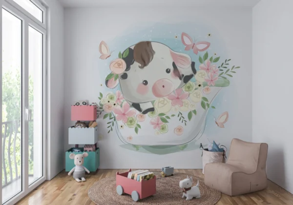Papier Peint Floral Scandinave Apaisant Beige Clair – Gallery
