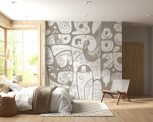Papier Peint Moderne Scandinave Beige Crème – Gallery