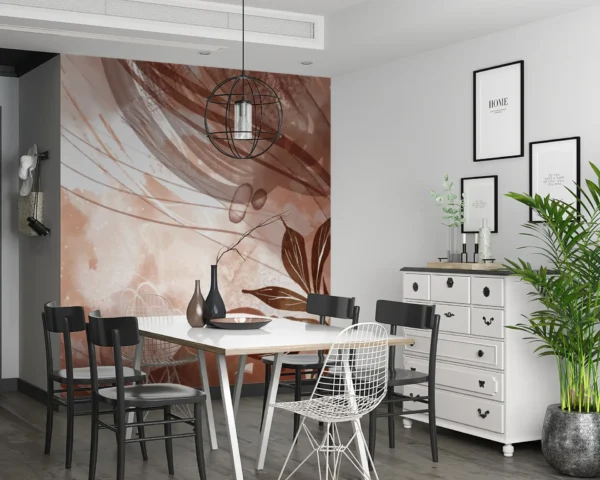 Papier Peint Organique Minimaliste Beige et Blanc – Gallery