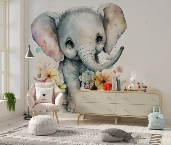 Papier Peint Scandinave Ethnique Élégant Élément – Main