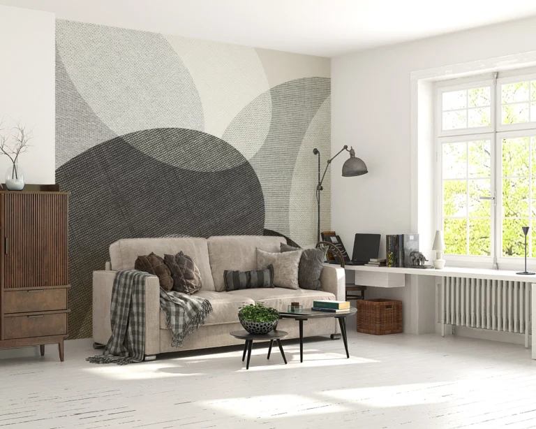 Papier Peint Texturé Industriel Beige Clair – Main