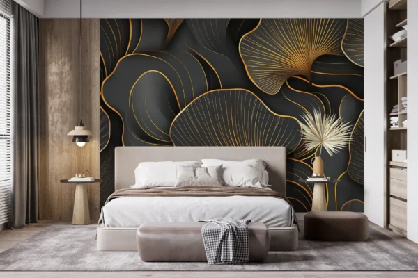 Papier Peint Tropical Moderne Feuilles de Palmier – Gallery