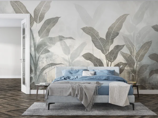 Papier Peint Tropical Sophistiqué Vert Émeraude – Main