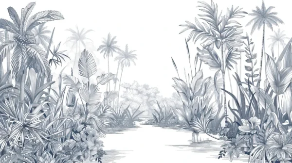 Papier Peint Végétal Naturel Beige Crème – Wallpaper