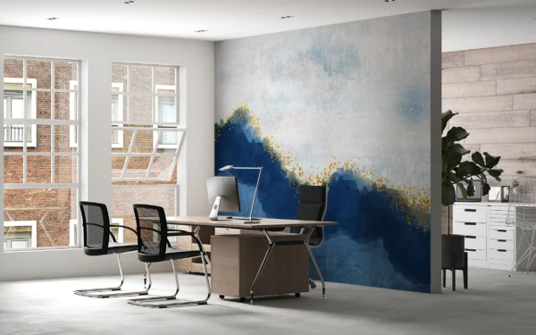 Papier Peint Abstrait Aquatique Bleu Marine – Gallery