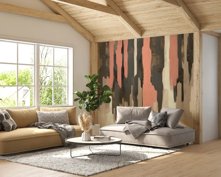 Papier Peint Abstrait Scandinave Naturel Apaisant – Main