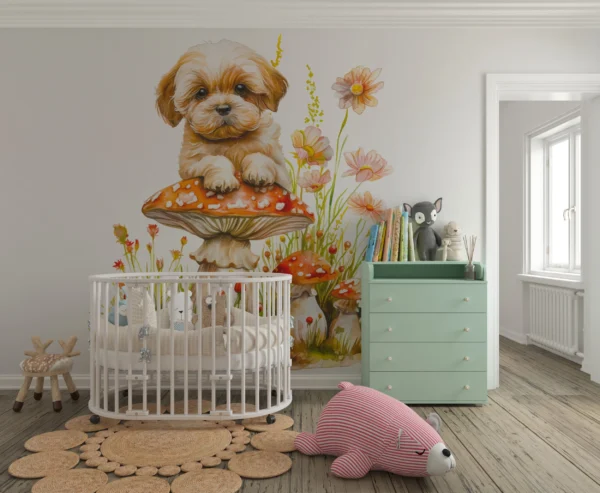 Papier Peint Feuillage Épuré Beige et Blanc Cassé – Gallery