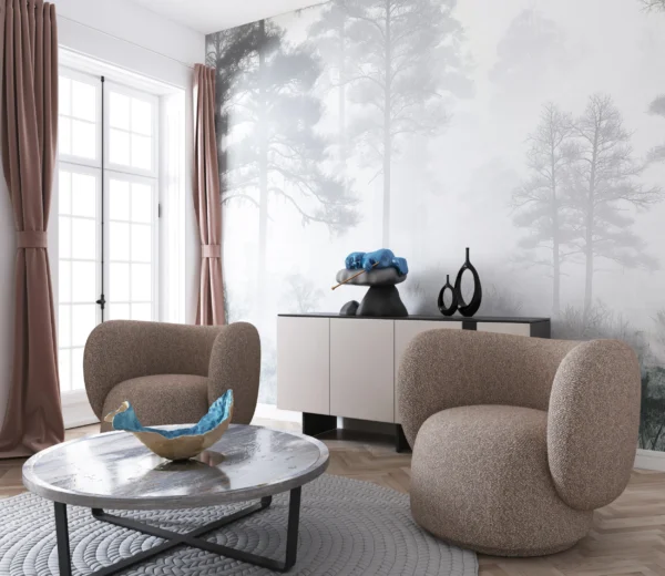 Papier Peint Feuillage Luxuriant Naturel Contemporain – Gallery