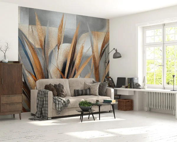 Papier Peint Floral Minimaliste Beige Clair – Gallery