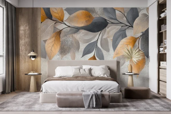 Papier Peint Floral Scandinave Beige Apaisant – Gallery