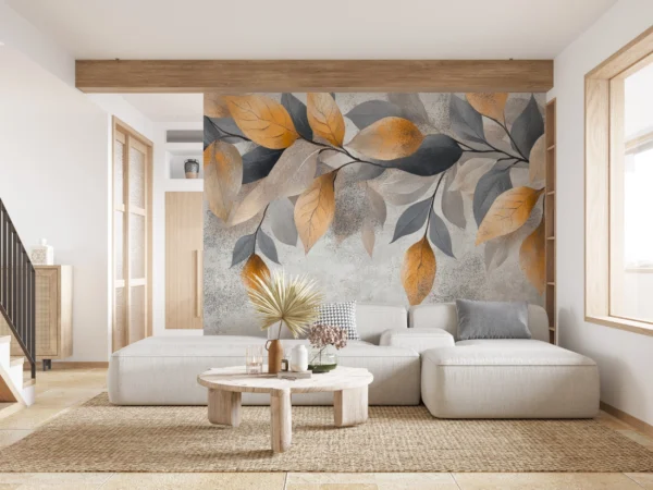 Papier Peint Floral Scandinave Beige Apaisant – Gallery
