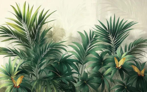 Papier Peint Floral Vintage Beige Poudré – Wallpaper