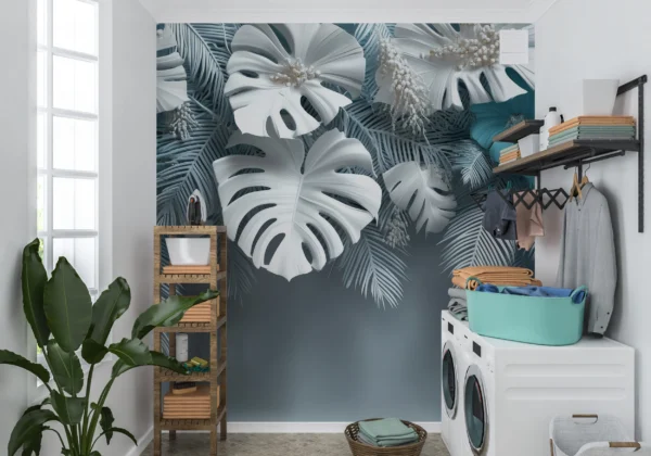 Papier Peint Floral Vintage Chic Beige et Vert – Gallery