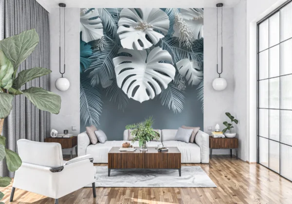 Papier Peint Floral Vintage Chic Beige et Vert – Gallery