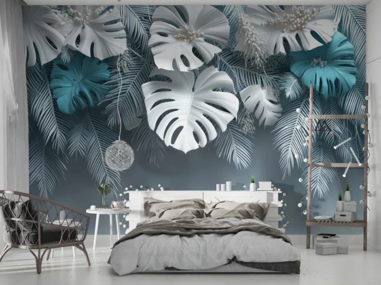 Papier Peint Floral Vintage Chic Beige et Vert – Main