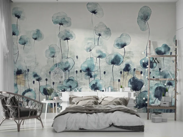 Papier Peint Floral Vintage Élégant Apaisant – Main