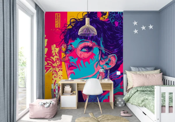 Papier Peint Manga Pop Art Anime Multicolore Vibrant – Gallery