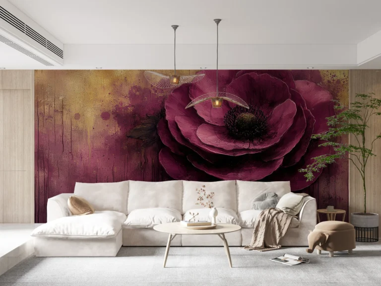 Papier Peint Minimaliste Feuilles de Palmier Beige – Main