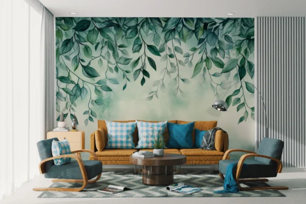 Papier Peint Minimaliste Scandinave Arbres Stylisés – Gallery