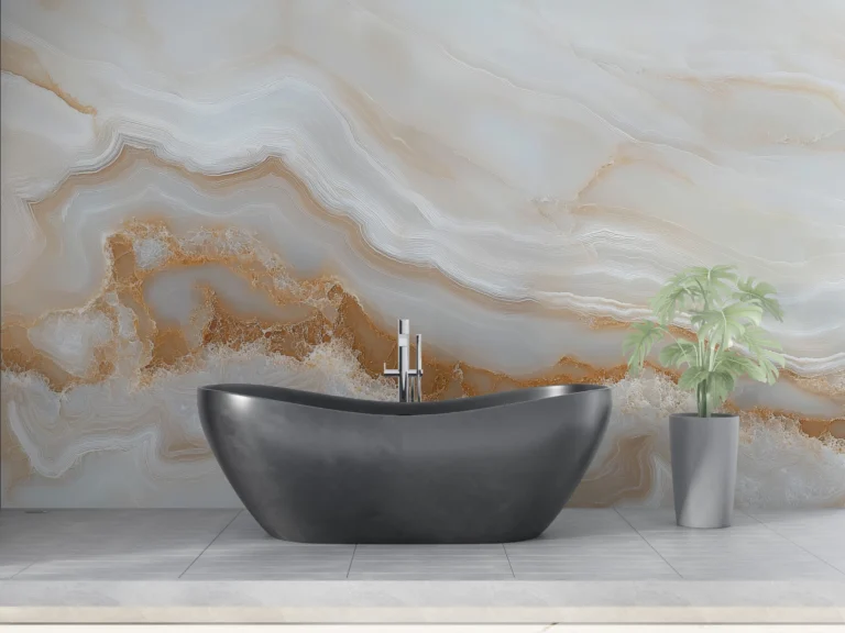 Papier Peint Plumes Épurées Nature Beige Clair – Main