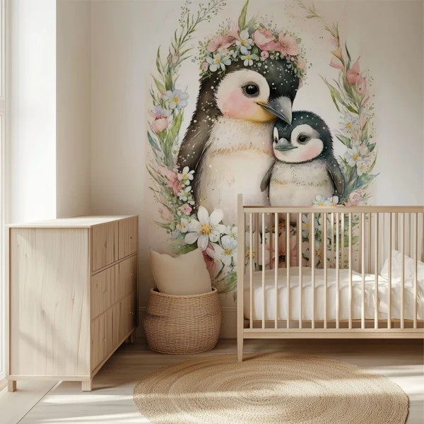 Papier Peint Scandinave Arbres Bleu Clair Apaisant – Gallery