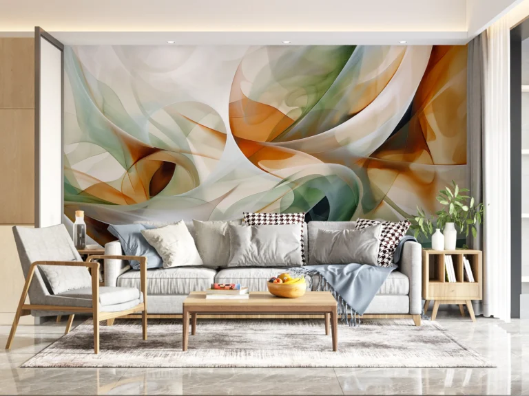 Papier Peint Scandinave Feuilles Apaisantes Naturelles – Main