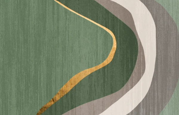 Papier Peint Scandinave Feuilles Stylisées Vert d’Eau – Wallpaper